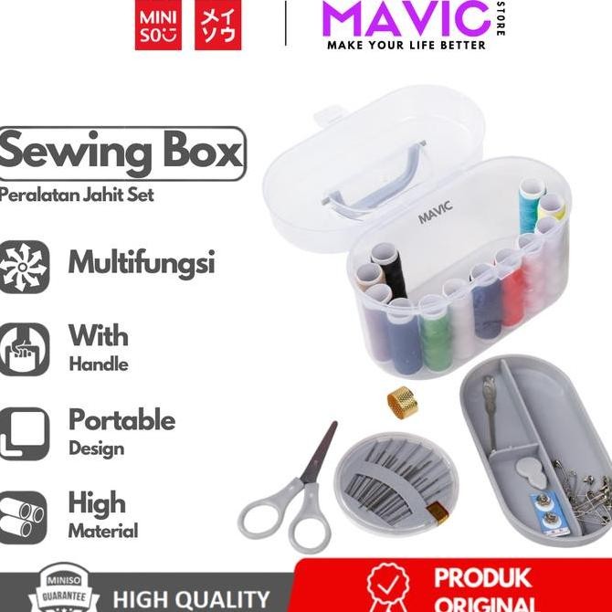 Miniso Sewing Box set alat jahit Kotak Box Benang murah