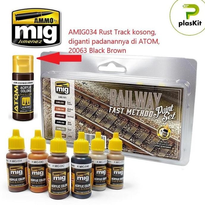

ready AMIG7471 : RAILWAY FAST METHOD PAINT SET - AMMO Acrylic color set