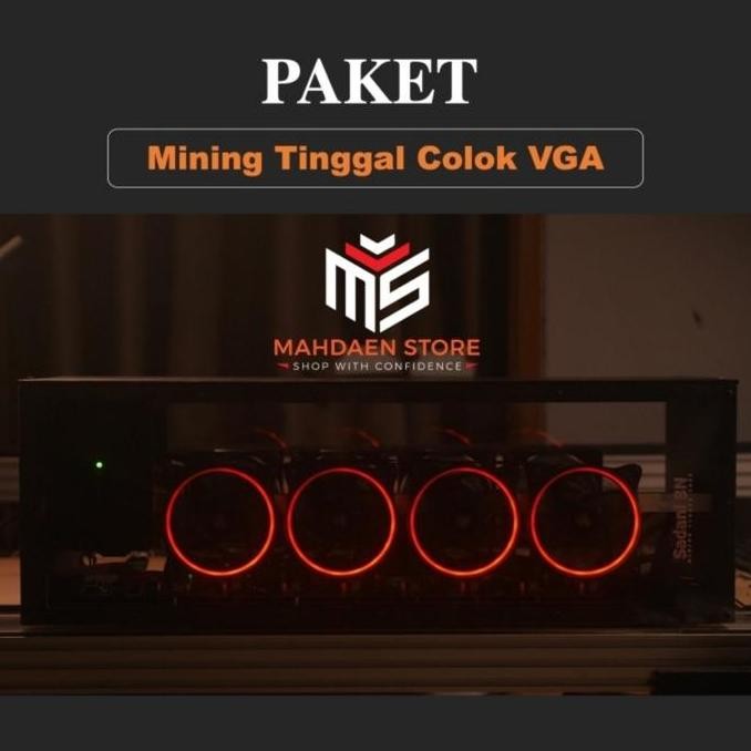new !!! Paket MINING BTC-S37 Untuk 8 GPU/VGA Tinggal Colok VGA RTX