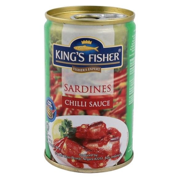 

ready King's Fisher Paket 6 pcs Sarden mini saus sambal Makanan Kaleng 155 gr murah