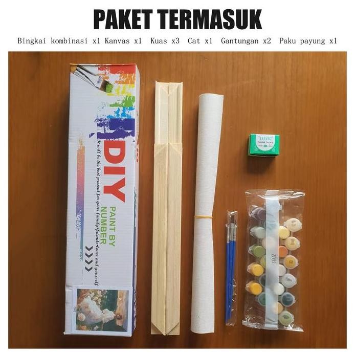 

ready Paint By Number 30x40cm Lukisan Kanvas dengan Bingkai DIY Digital Oil Painting