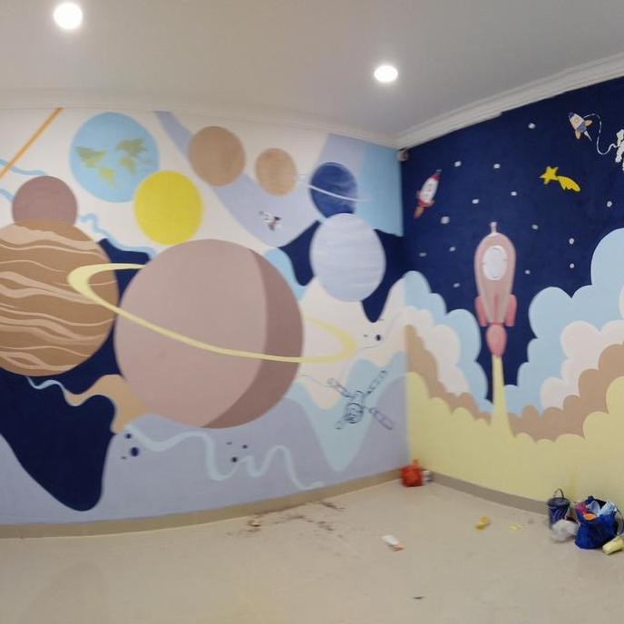 ready lukis mural mural estetik fleksibel 6 kamar anak
