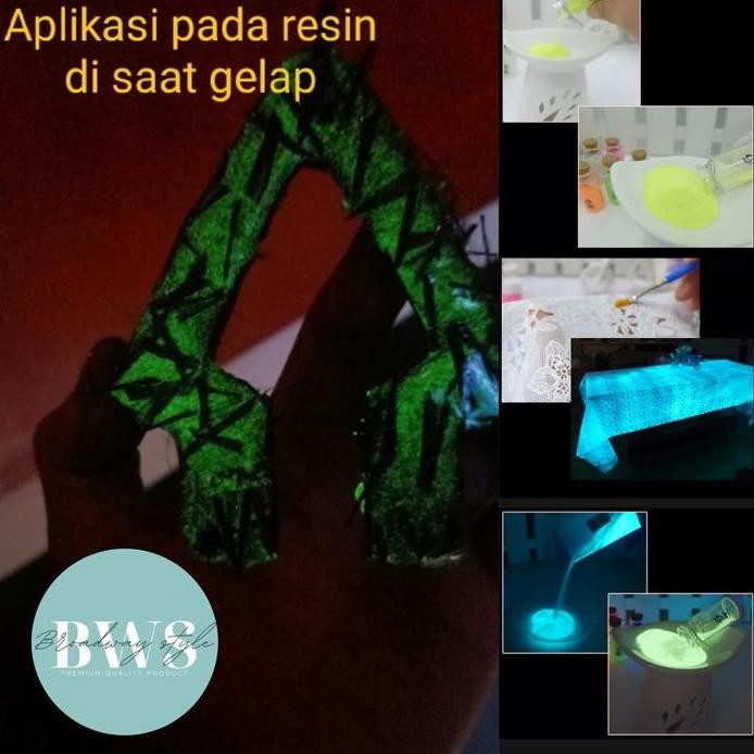 

ready Pewarna bubuk fosfor neon glow in the dark resin slime bathbom lilin