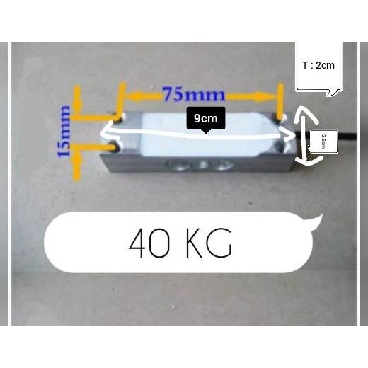 Tersedia Loadcell Timbangan Digital Sensor 40kg