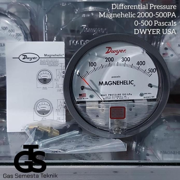 DWYER MAGNEHELIC 2000-500PA | MAGNEHELIC 0 - 500 PASCALS DWYER USA