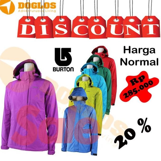 Jaket Burton Women Original Jacket Ori Gunung Travel Cewek Waterproof