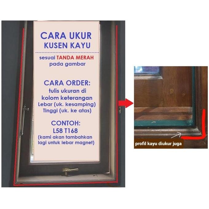 ready KAMUX PROMO Ventilasi Kawat Nyamuk Magnet Kasa Jendela Lubang Angin