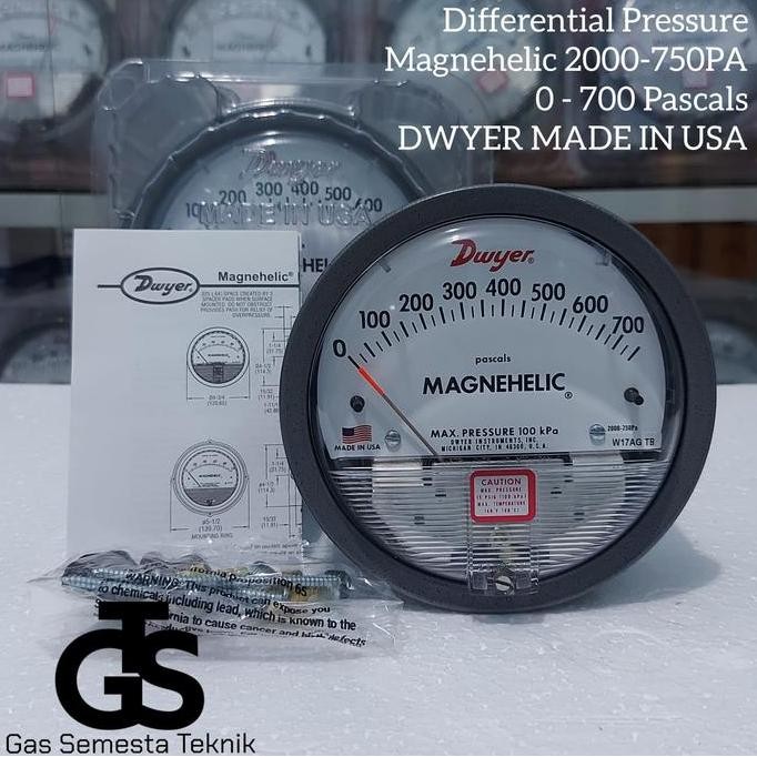 DWYER MAGNEHELIC 2000-750PA | MAGNEHELIC 0 - 700 PASCALS DWYER USA