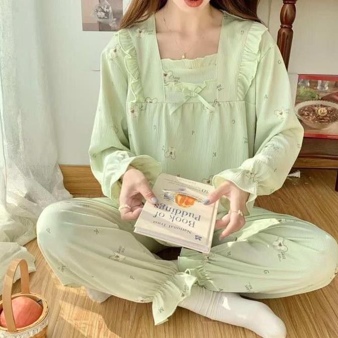 ready stock JC- Stelan Oversize Jogger Babydoll PP / piyama Muslimah terbaru / Baju Tidur wanita Imp