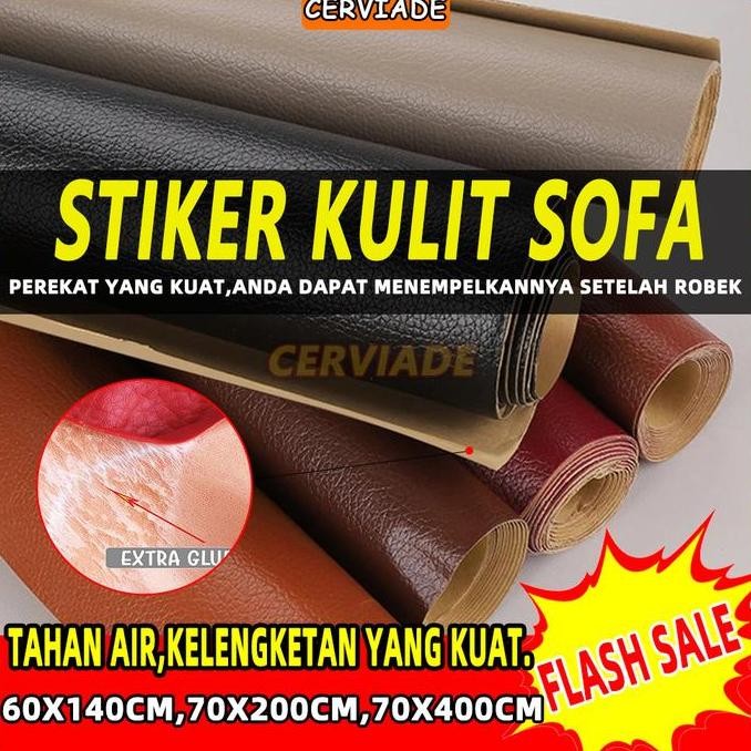 Cerviade70x400cm Stiker Jok Kulit Sofa Kursi sofa berperekat kulit asli Sofa berperekat kulit asli m