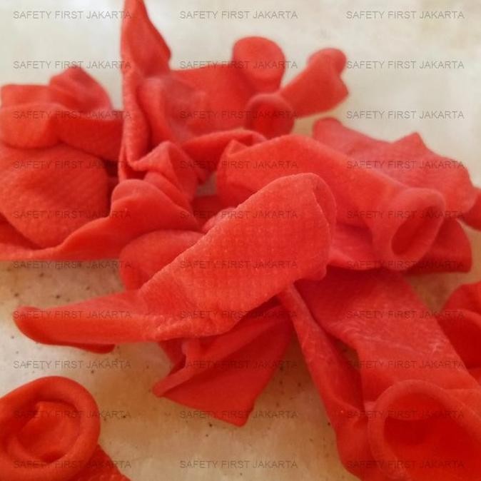 SARUNG JARI KARET / FINGER COTS ISI 144 / FINGER COAT MERAH murah