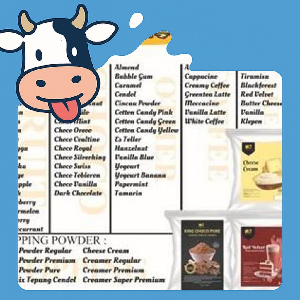 

Free Ongkir Susu Bubuk Premix Grade A Raja Bubuk Nusantara Milk Powder 1 Kg Grade A, B, C