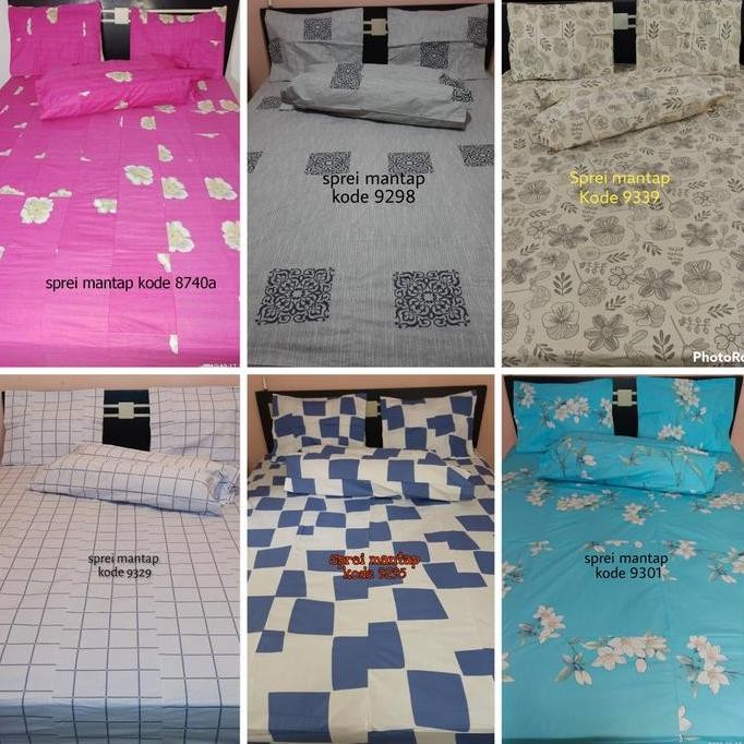 sprei perca My Love ukuran 180x200 kain kotakan MURAH