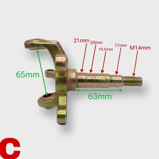 As Roda Depan - Knuckle Cakram ATV 150 & 200 - Gokart-Buggy murah