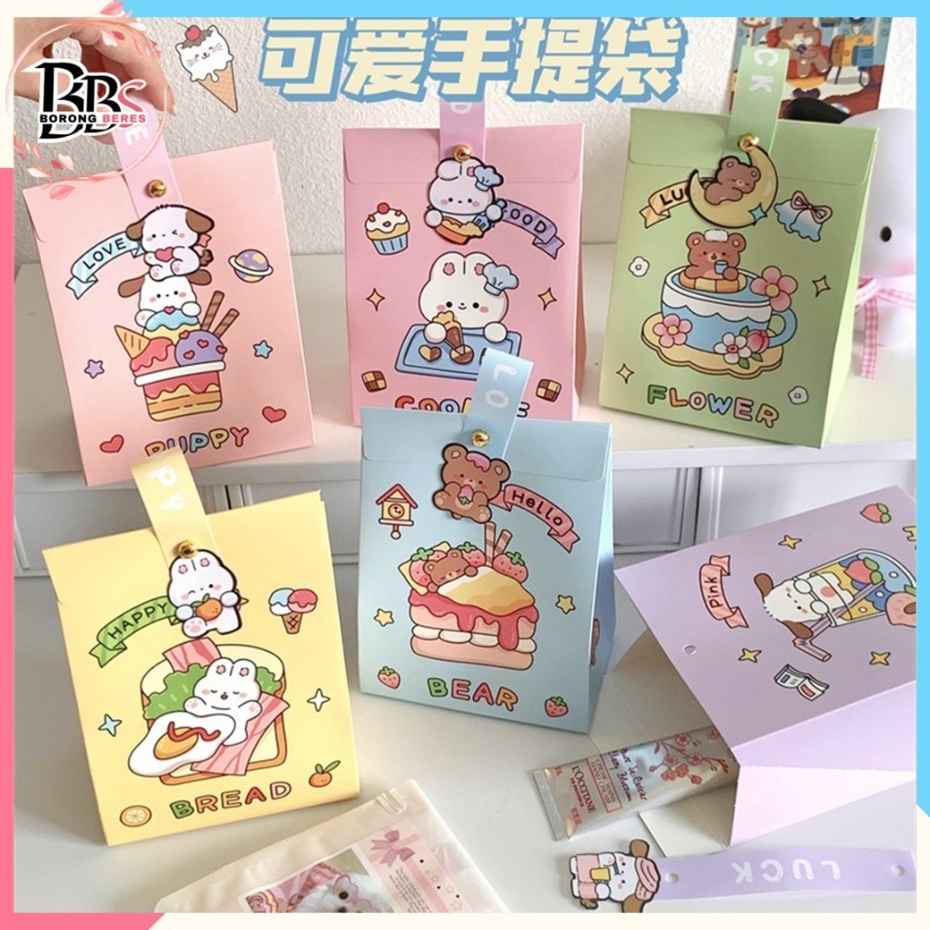 

BORES Goodie Bag Ulang Tahun Anak Motif Kartun Kotak Kado Tas Bingkisan Hadiah Hampers Ulang Tahun Anak Paper Bag Karakter Kotak Souvenir Box Kue Tentengan Souvenirs Party Supplies