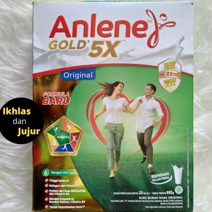 

(Expert) Anlene Gold Plus 5X 850 Gram Rasa Original Susu Bubuk Lansia