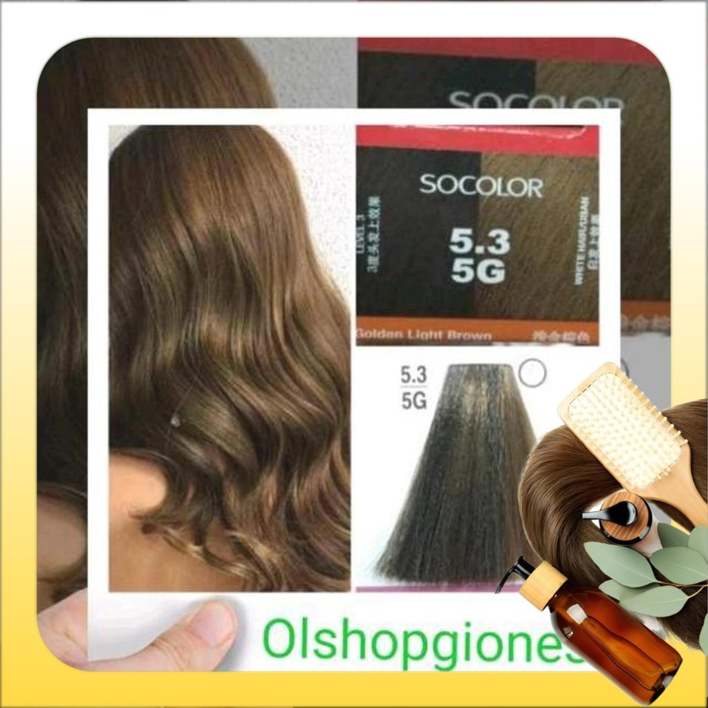 matrix socolor 5.3 gold + oxydant ( canpuran ) cat rambut  pikok pewarna color warna tahan lama same