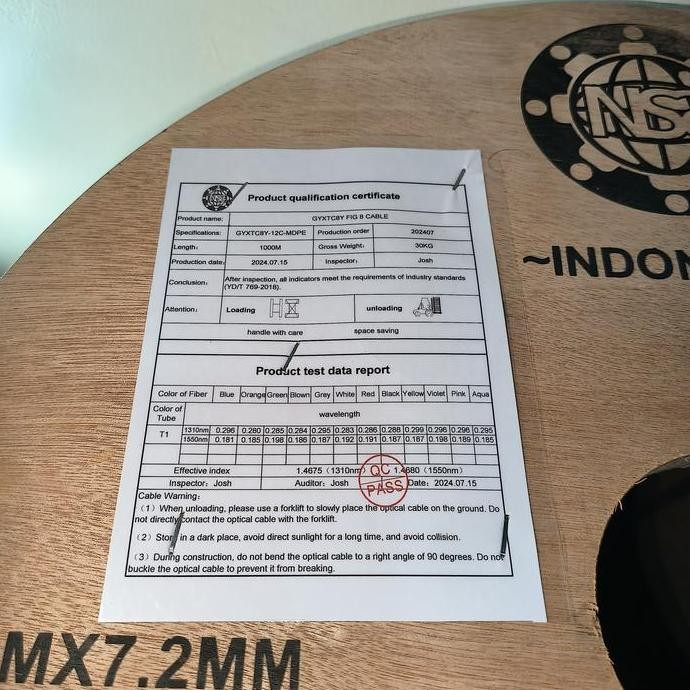 ready  kabel fo 12 core fig 8 NS2 high quality 1km / dropcore fig8 12 core