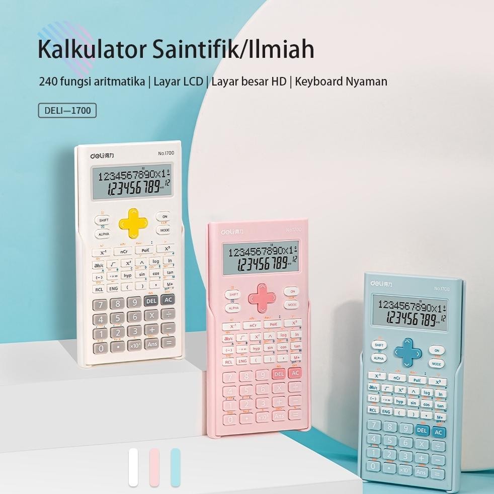 

Promo Kalkulator Deli Calculator Scientific 240 Fungsi Kalkulasi