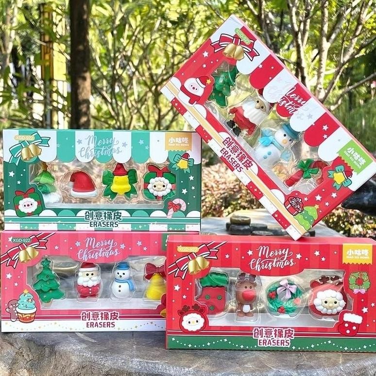 

ristmas themed cute eraser penghapus lucu tema natal