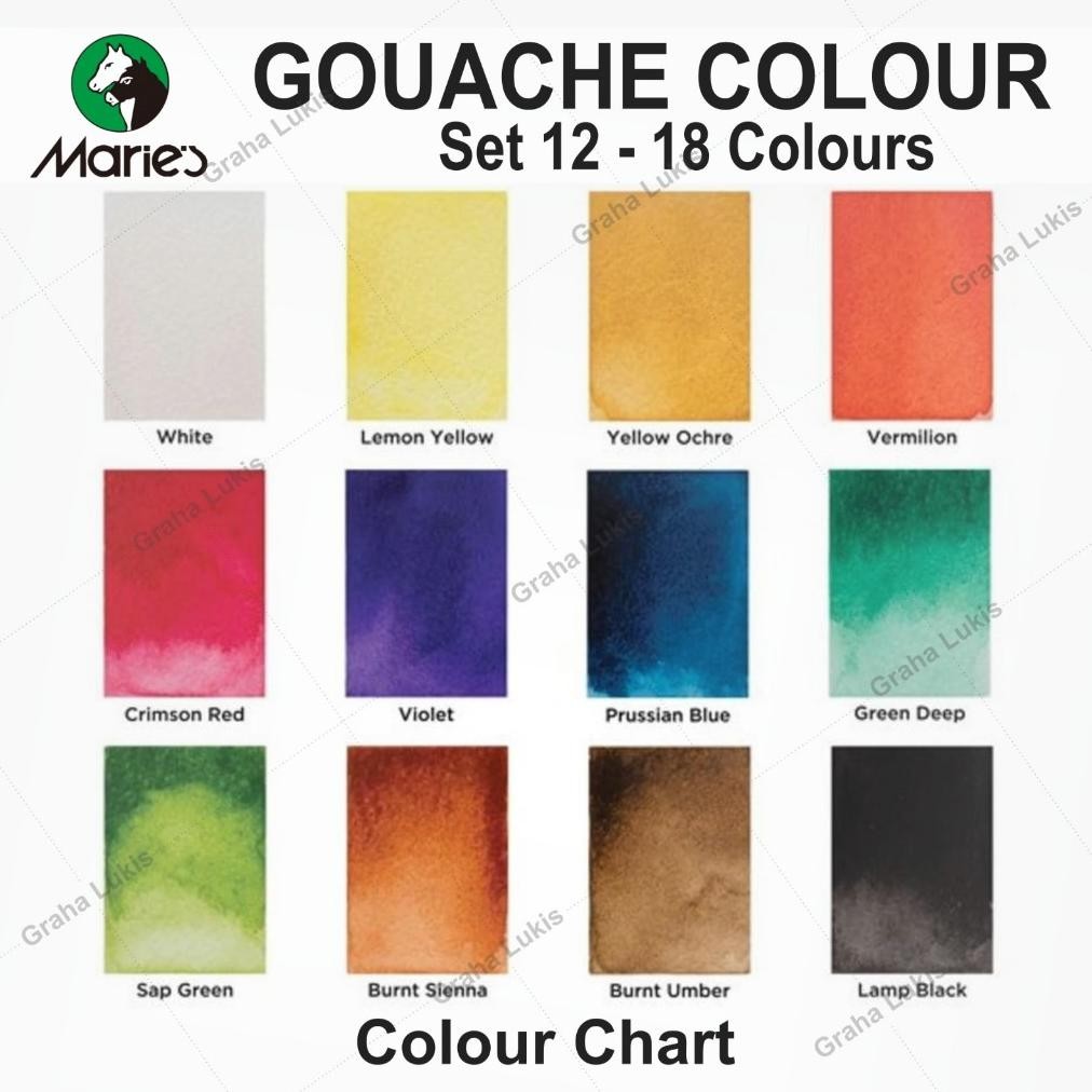 

Marie's Gouache Color Set 12/18 Warna Terlaris
