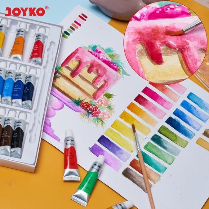 

Cat Air Watercolor Set Joyko WC-4-24 Isi 24 Warna Terlaris