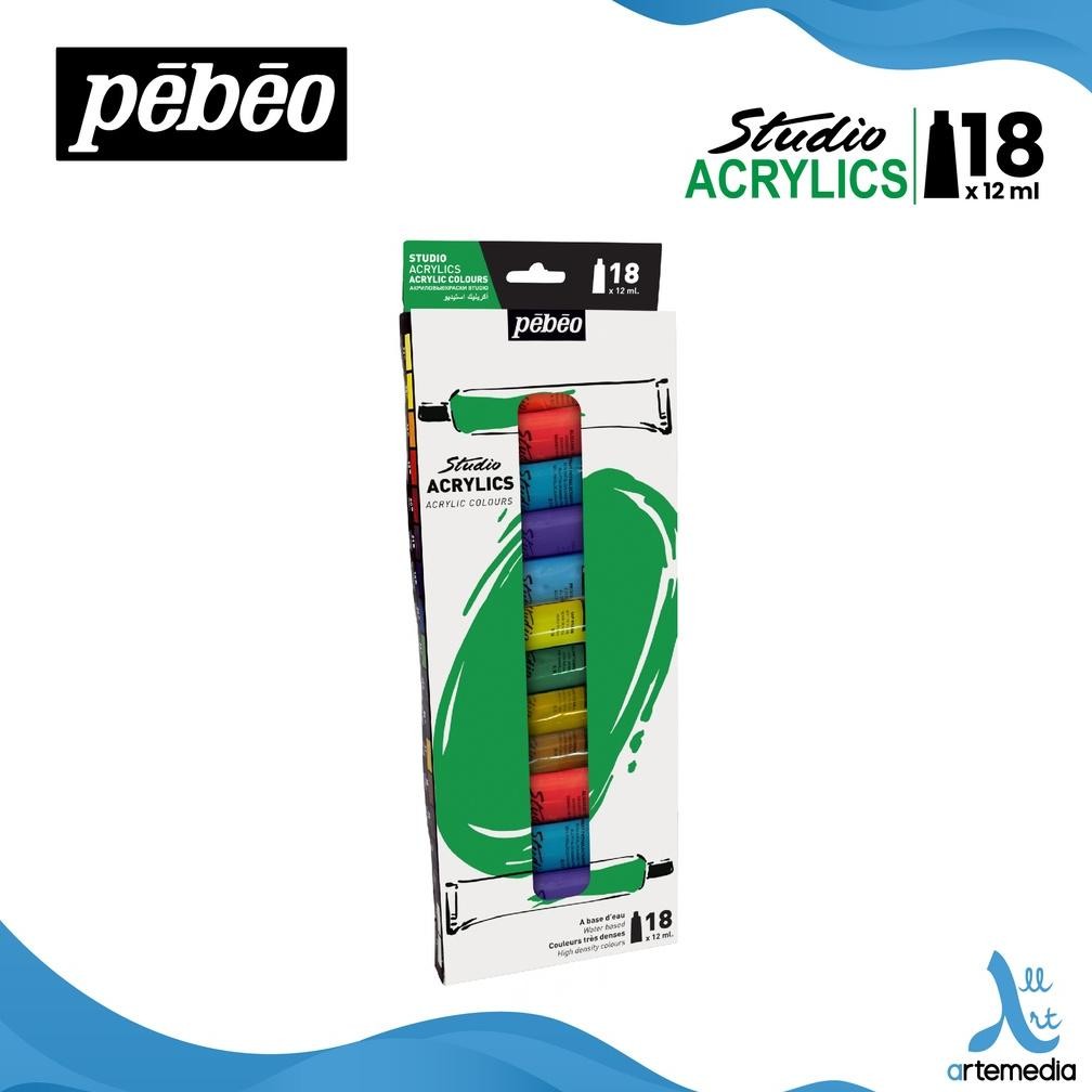 

Pebeo Studio Acrylic Paint Tube Set 12ml Cat Akrilik Terlaris