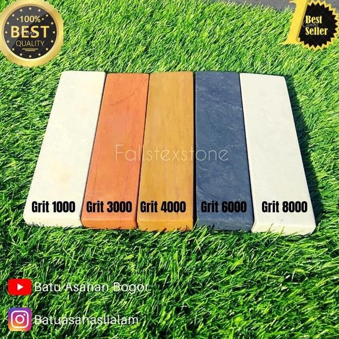 Batu Asah Pisau Dan Golok Sembelih / Satu Set 5Pcs, 20X5X2Cm Kualitas Terbaik Harga Termurah