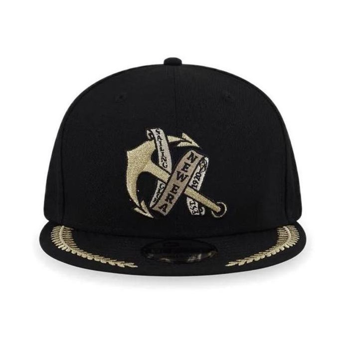 Murah Topi New Era 9Fifty Sailor Club Gold Logo Black Snapback Cap 100% Original Resmi