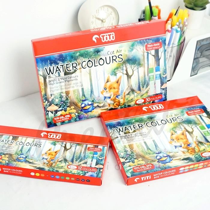 

Titi WaterColor 12 24 36 Warna Cat Air Set 6 ML TI-WC6 Terlaris