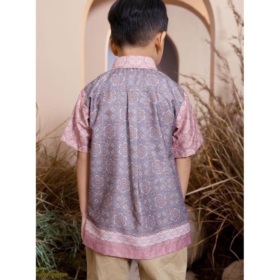 Grosir Klamby - Medinela Shirt Boy Pink Scallop
