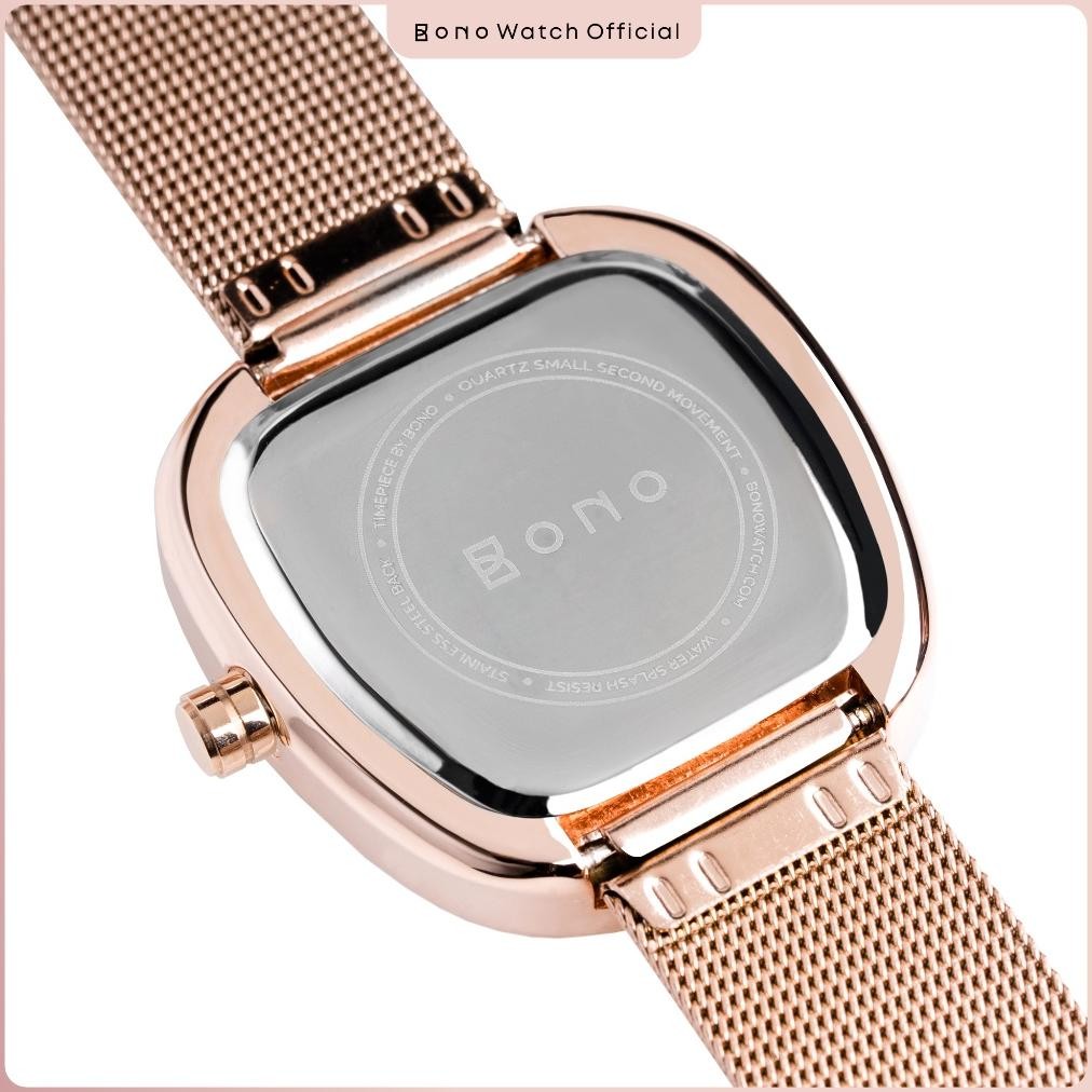 Jam Tangan Wanita Bono Watch Siena Milanese Light Rose Gold RB