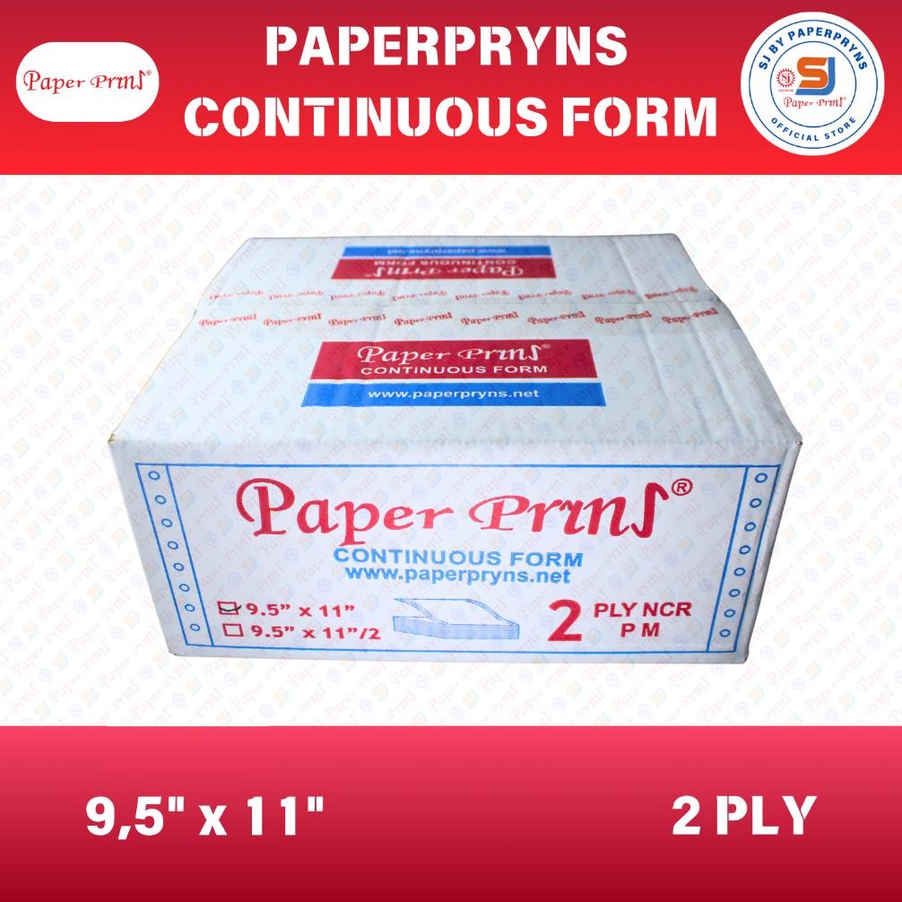 

PAPERPRYNS Continuous Form 9,5" 11" (2 PLY) NCR Sheets RB07