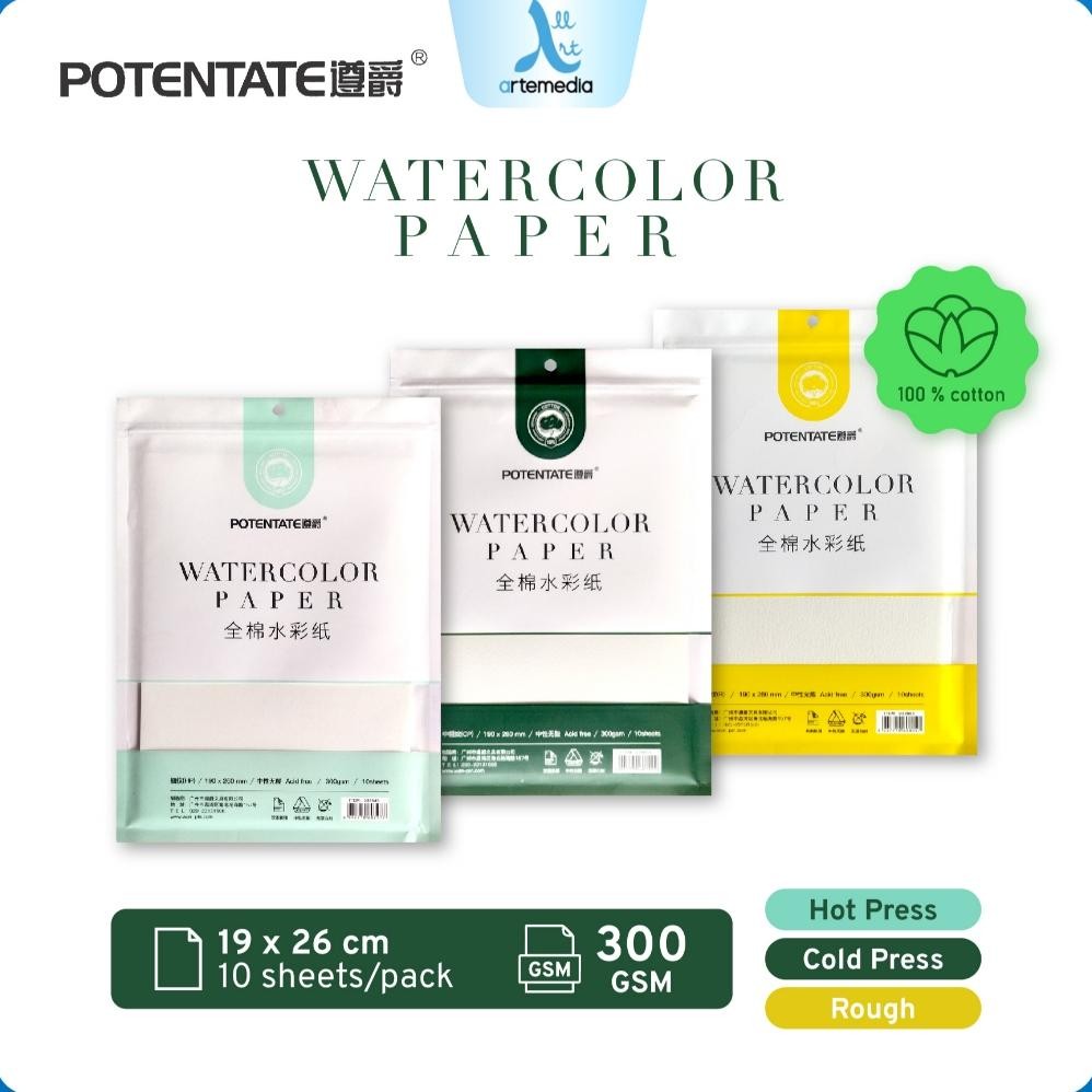 

Potentate Cotton Watercolor Paper Sheet Set Kertas Cat Air RB07