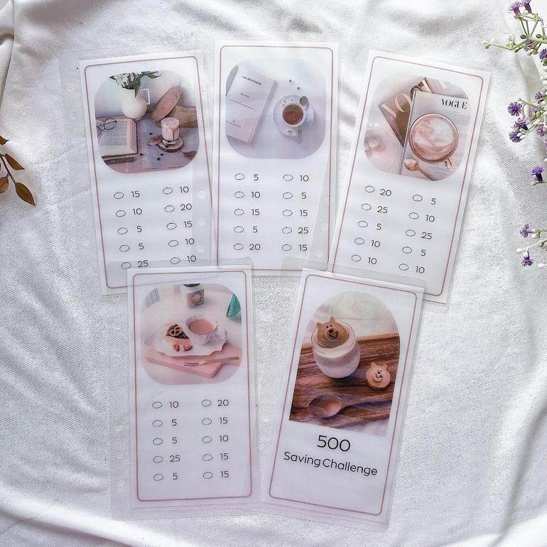 

saving challenge untuk binder A6 matte dan vellum glossy RB07