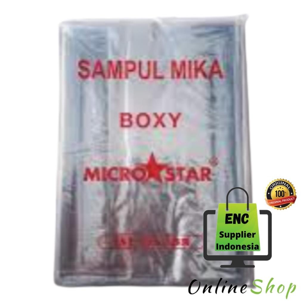 

microstar boxy 60 lembar sampul plastik buku tulis boxi mika tebal opp bening maxi per pak - enc.sup RB07