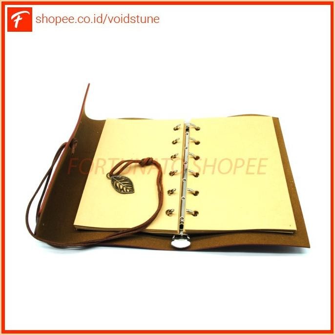 

Buku Catatan Binder Kulit Retro Leaf Kertas A6 70GSM- BSD666 - Coffee RB07