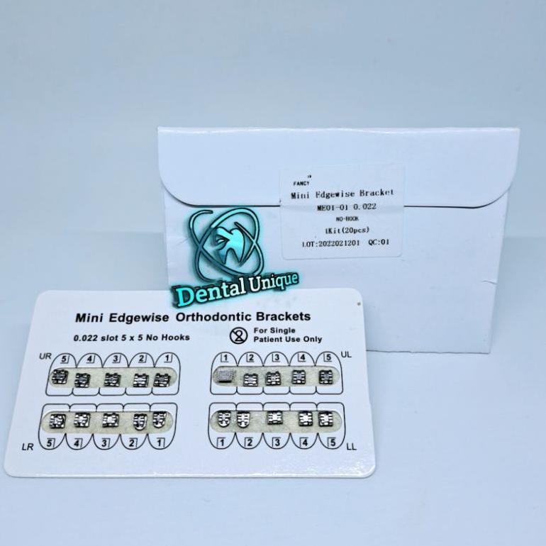 

Bracket Fancy Amplop Biru / Orthodontics Mini Edgewise No Hook RB07