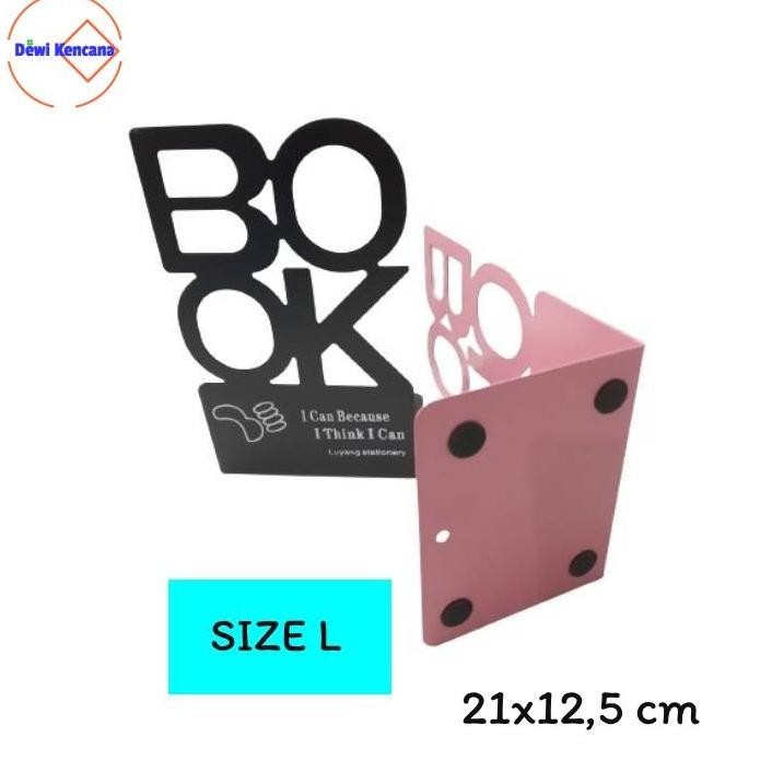 

Pembatas buku besi | Bookend Holder Buku (BOOK) RB07