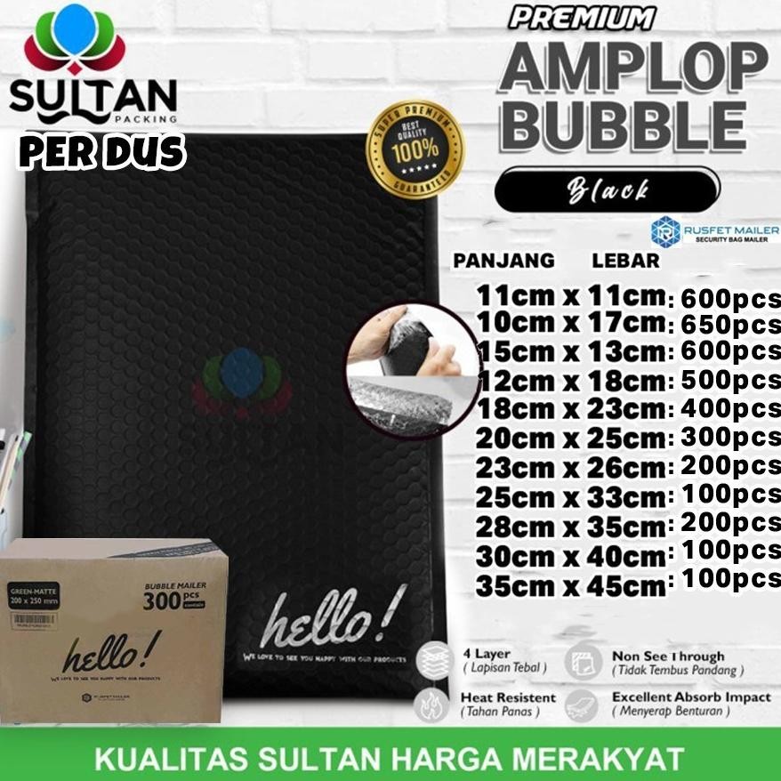 

Baru Amplop Bubble Mailer Rusfet Black Premium Kemasan Paket Aman dan Elegan