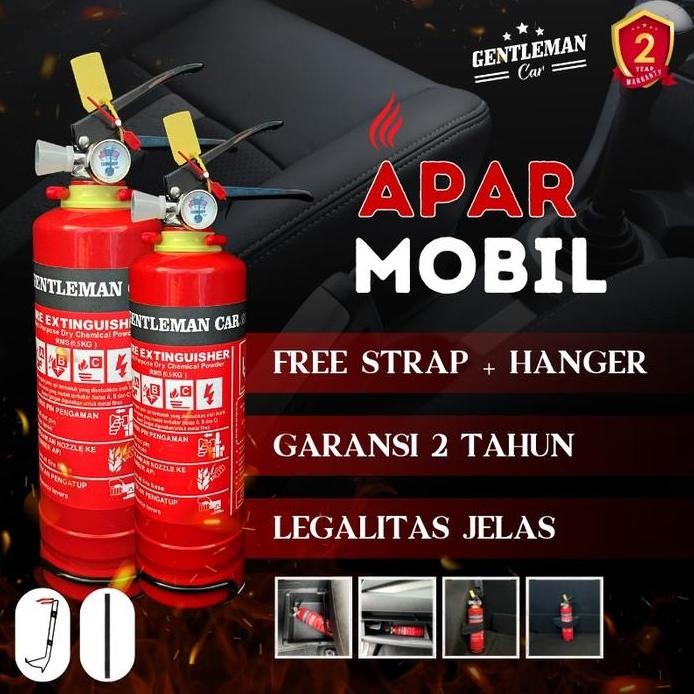 Terlaris Apar Mobil 0.5Kg & 1Kg Gentleman Car Tabung Pemadam Racun Api Portable