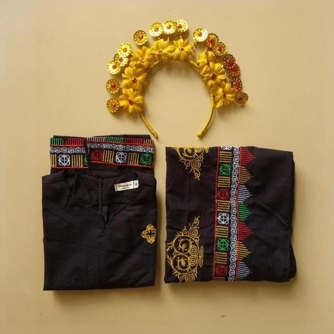 Baju Adat Aceh Gayo Anak Perempuan Bordir Kerawang