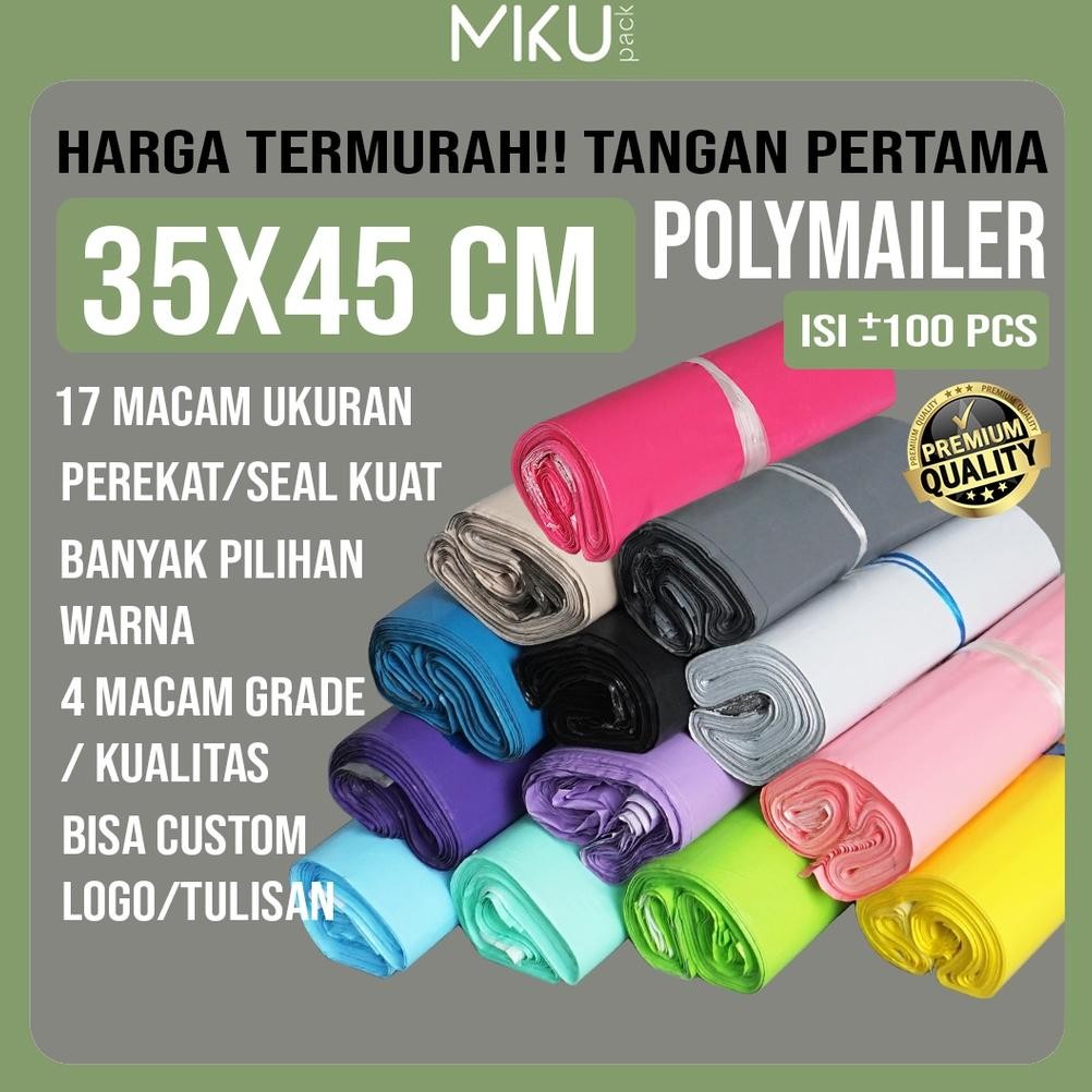 

Baru Amplop Plastik Polymailer 35x45cm | Packing Polibag Kantong Plastik Online Shop