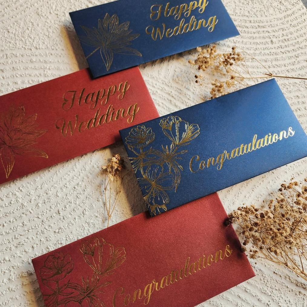 

Baru Amplop Uang Horizontal 9.5x18.5cm Fancy Jasmine Angpao Wedding 10pcs