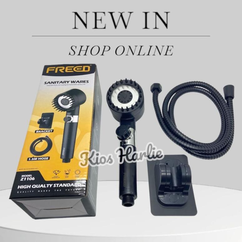 Hand Shower Mandi Plus Kran Cabang Komplit - Jet Shower Tekanan Tinggi Original