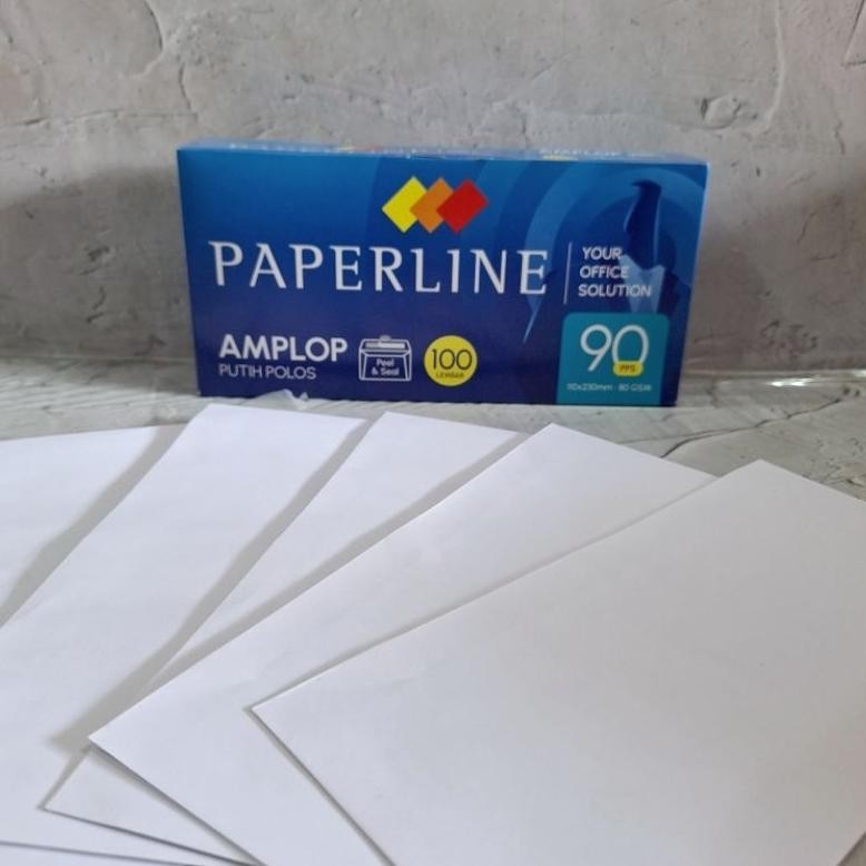 

Baru Amplop Polos Paperline 90gr (5 Pak) - Map Kertas Karton Grosir