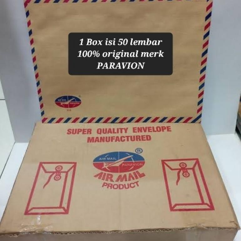 

Baru Amplop Tali Airmail 310 Paravion - Map Lamaran Kerja / 1 Dus Isi 50pcs