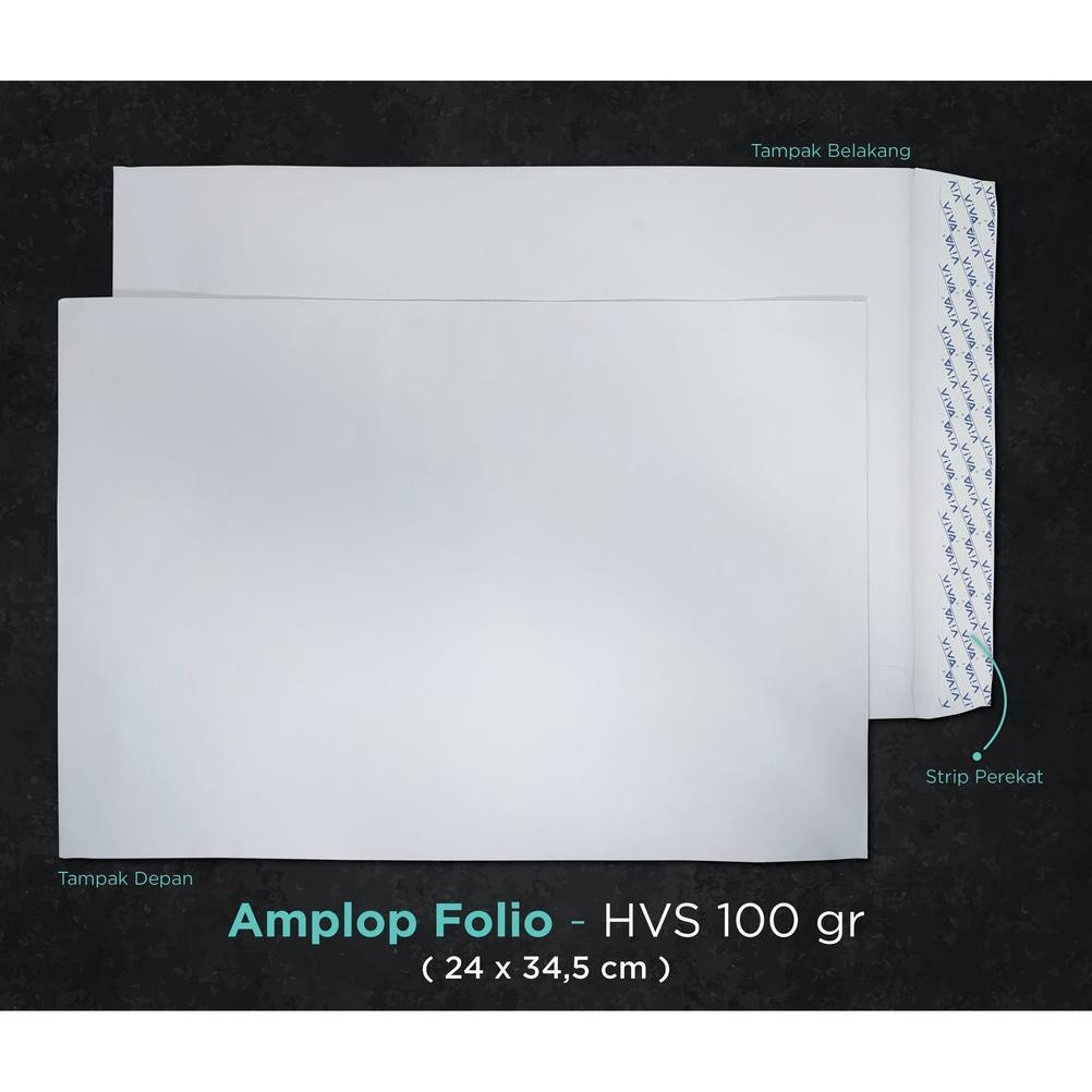 

Baru Amplop Putih Folio 100gsm Viva Seal | Amplop HVS Perekat Ukuran 24x35cm
