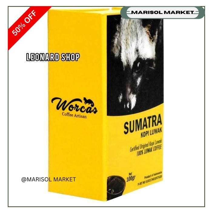 

KOPI LUWAK LIAR WORCAS SUMATRA CLASSIC BOX BIJI / BUBUK BEAN / GROUND GRATIS ONGKIR