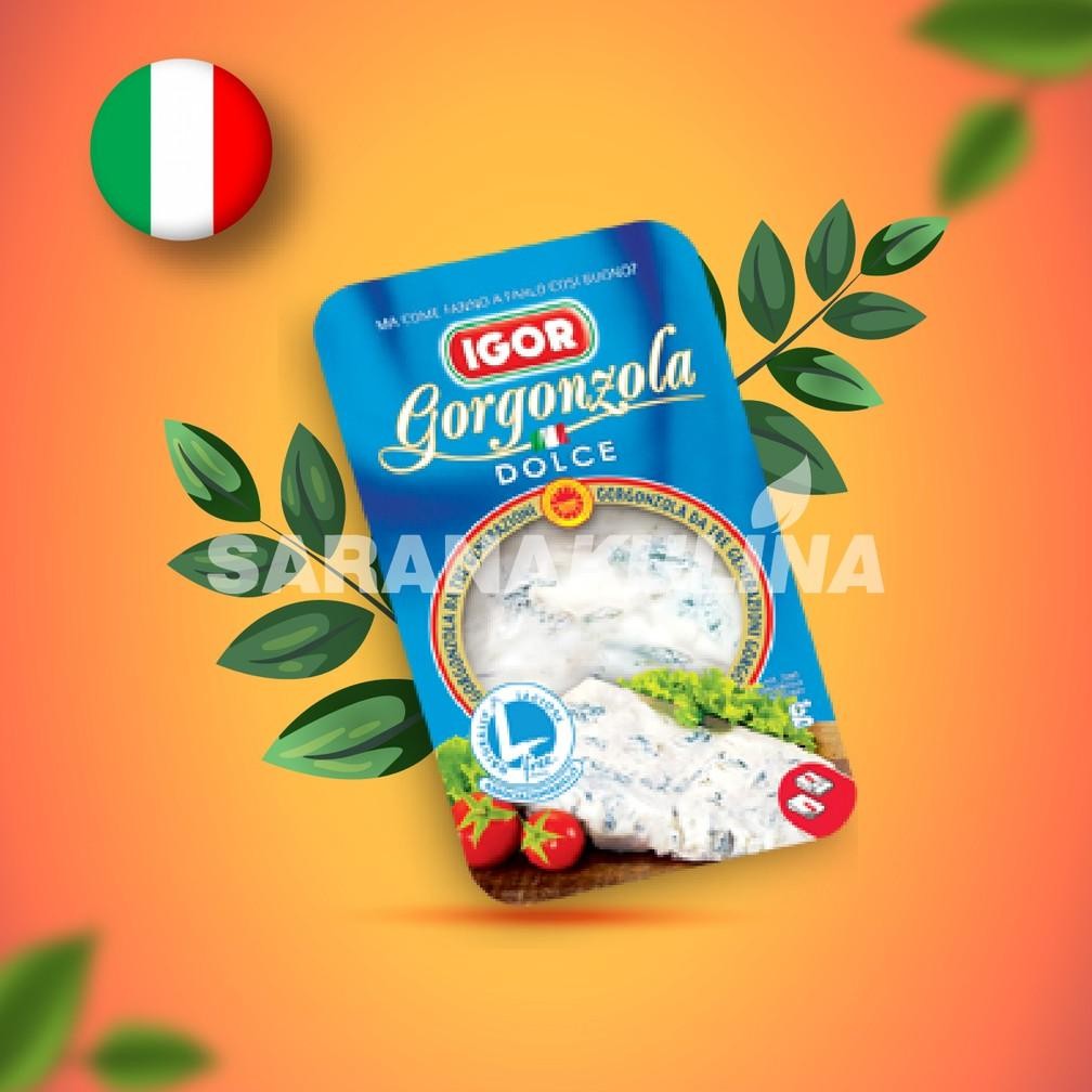 

Baru Keju Gorgonzola IGOR 200gr - Blue Cheese Import Italia